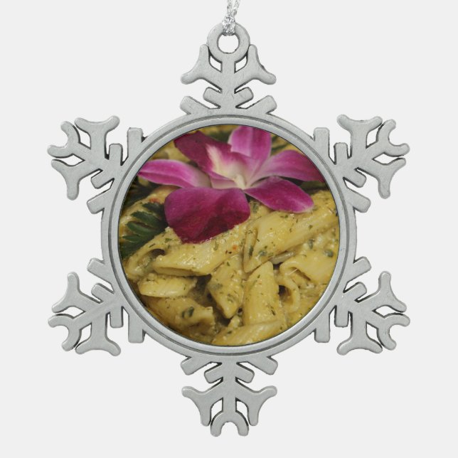 Ornement Flocon De Neige Plat Penne Pasta (Devant)