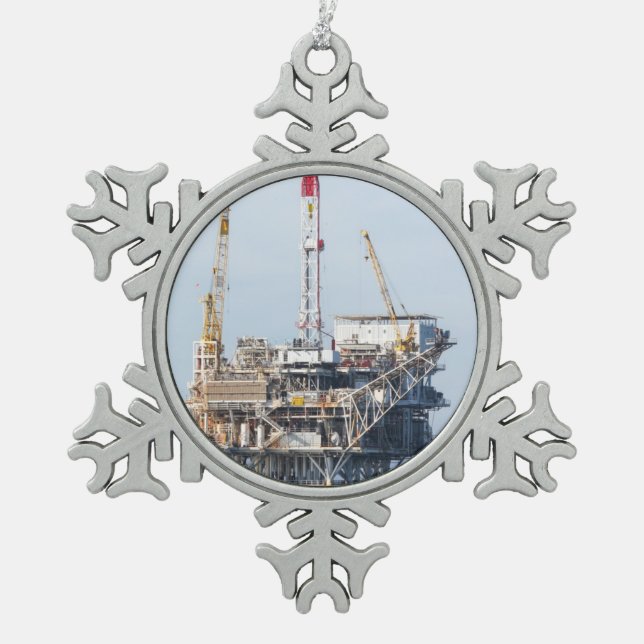 Ornement Flocon De Neige Plate-forme pétrolière (Devant)