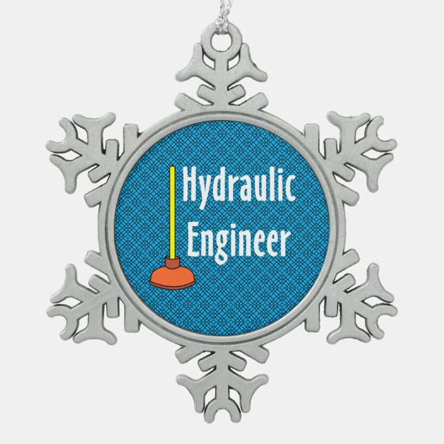Ornement Flocon De Neige Plongeur de toilettes de l'ingénieur hydraulique (Devant)