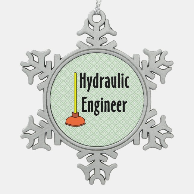 Ornement Flocon De Neige Plongeur de toilettes de l'ingénieur hydraulique (Devant)