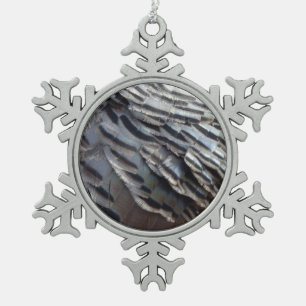 Ornement Flocon De Neige Plumes de Dindon Sauvage II Design Abstrait de la