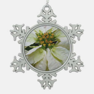 Ornement Flocon De Neige Poinsettia Elegant Christmas Holiday Floral