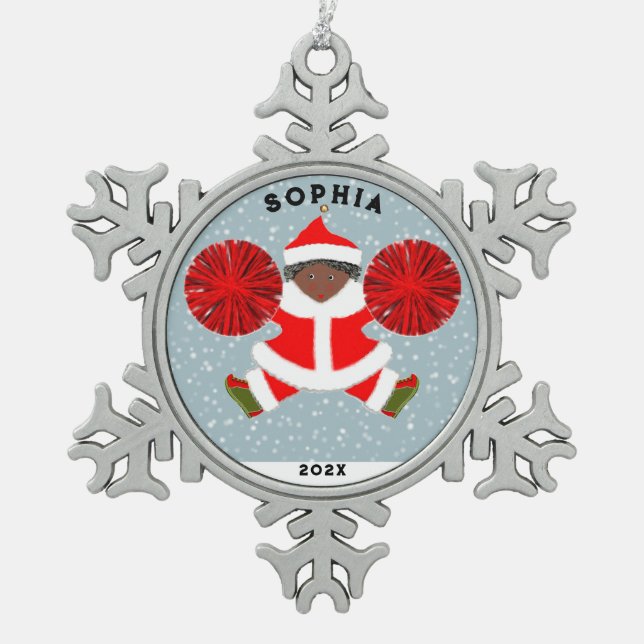 Ornement Flocon De Neige Pom-pom girl Noël Collectible 2023 (Devant)