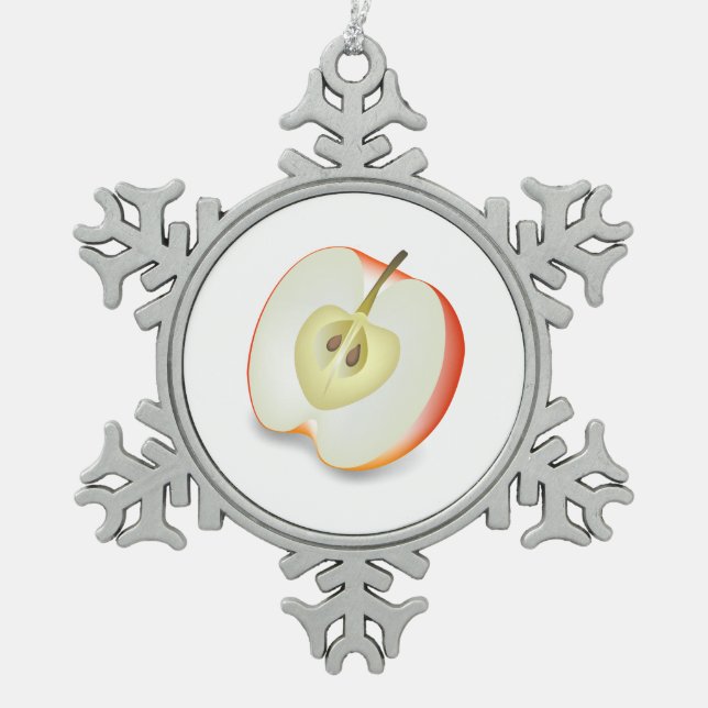 ORNEMENT FLOCON DE NEIGE POMME (Devant)