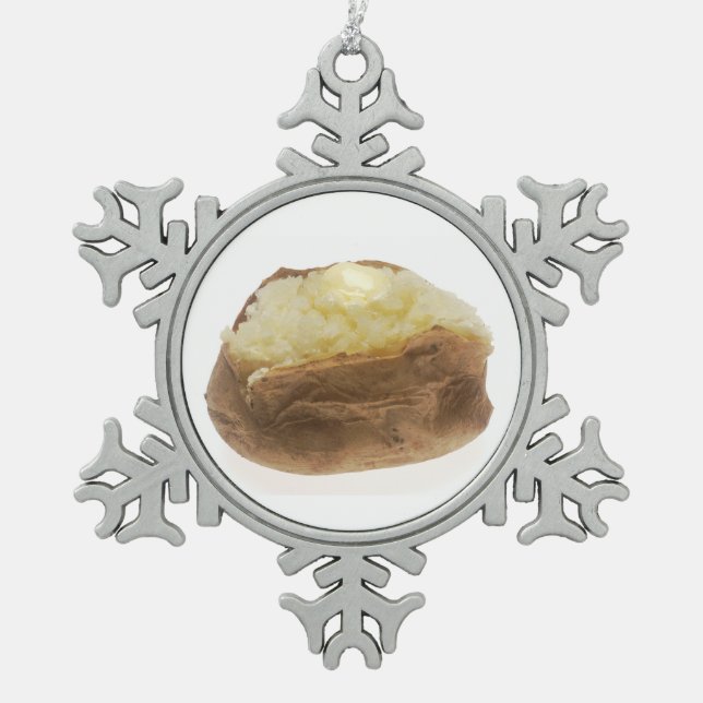 Ornement Flocon De Neige Pomme de terre cuite (Devant)