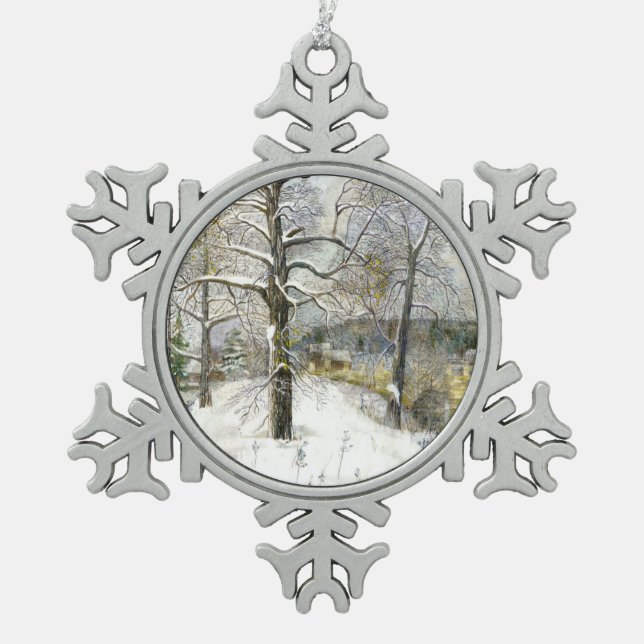 Ornement Flocon De Neige pont d'hiver (Devant)