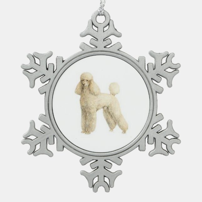 Ornement Flocon De Neige Poodle — Clip de chiot (Devant)