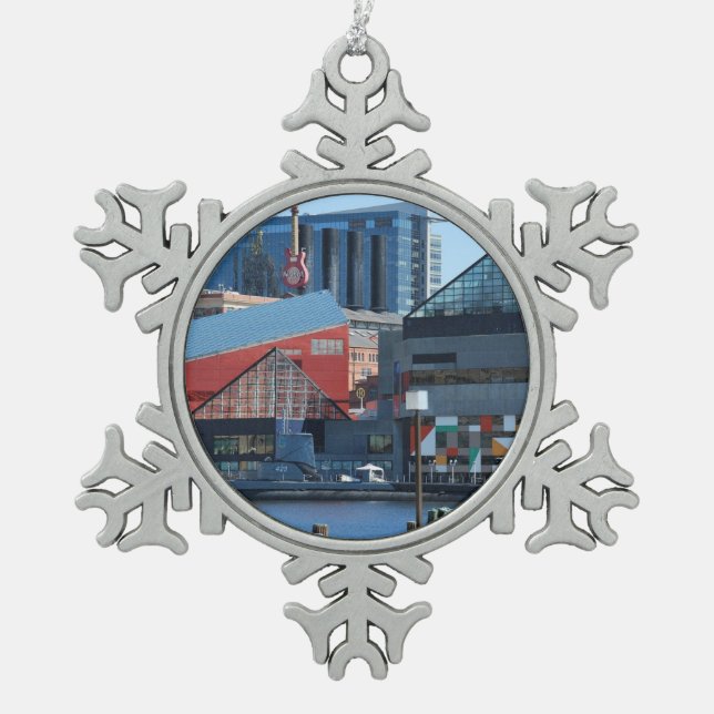 Ornement Flocon De Neige Port intérieur de Baltimore (Devant)