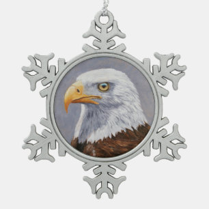 Ornement Flocon De Neige Portrait de Bald Eagle