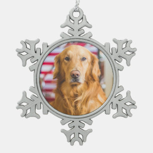 Ornement Flocon De Neige Portrait de chien Golden Retriever