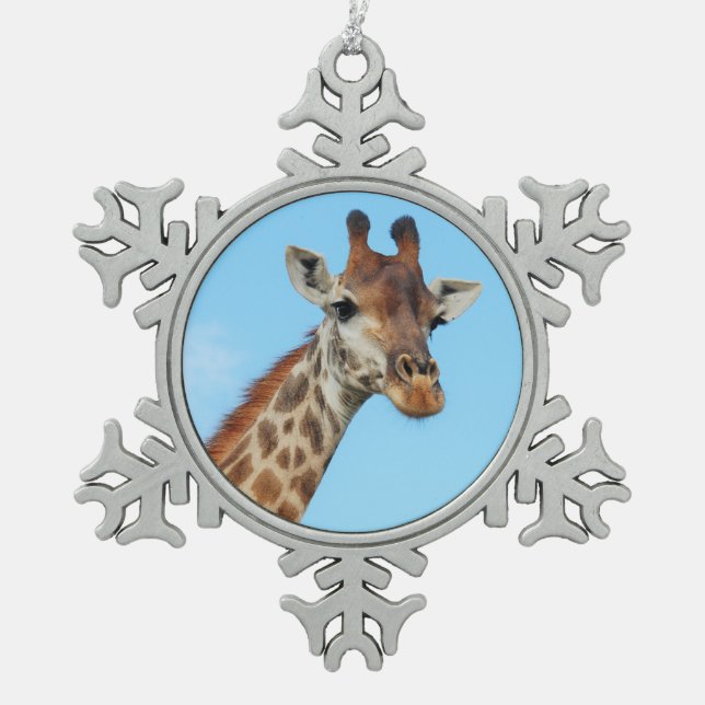 Ornement Flocon De Neige Portrait de girafe (Devant)