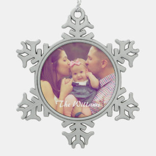 Ornement Flocon De Neige Portrait familial