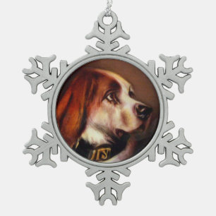 Ornement Flocon De Neige PORTRAITS DE CHIENS MINIATURES Bloodhound