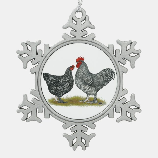 Ornement Flocon De Neige Poulets de Maline (Devant)