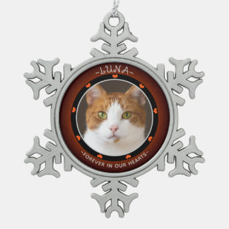 Ornement Flocon De Neige pour mémorial de chat, hommage animal