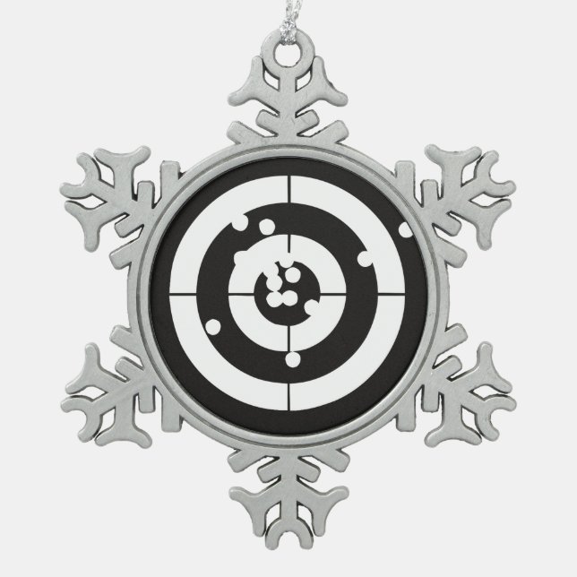 Ornement Flocon De Neige Pratique en matière de cible (Devant)