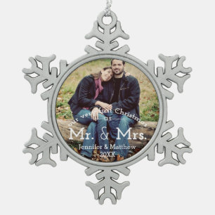 Ornement Flocon De Neige Premier Noël contemporain M. & Mme Photo
