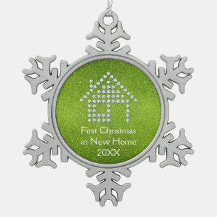 Ornement Flocon De Neige Premier Noël dans la nouvelle maison