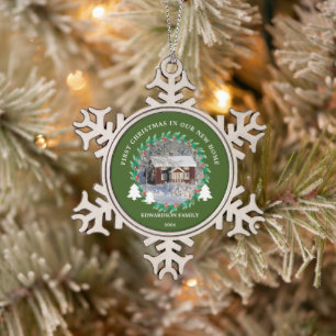 Ornement Flocon De Neige Premier Noël dans notre nouvelle maison photo de l