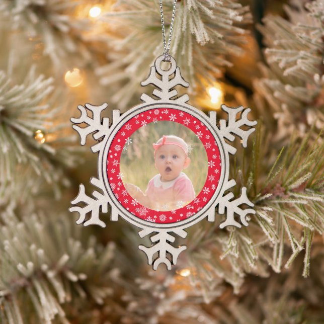 Ornement Flocon De Neige Premier Noël du bébé mignon (Arbre)
