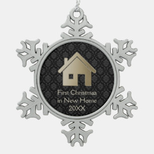 Ornement Flocon De Neige Premier Noël en nouvelle damassé de la maison
