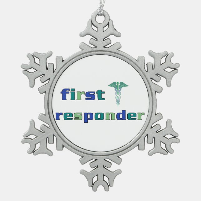 Ornement Flocon De Neige Premier répondeur (Devant)