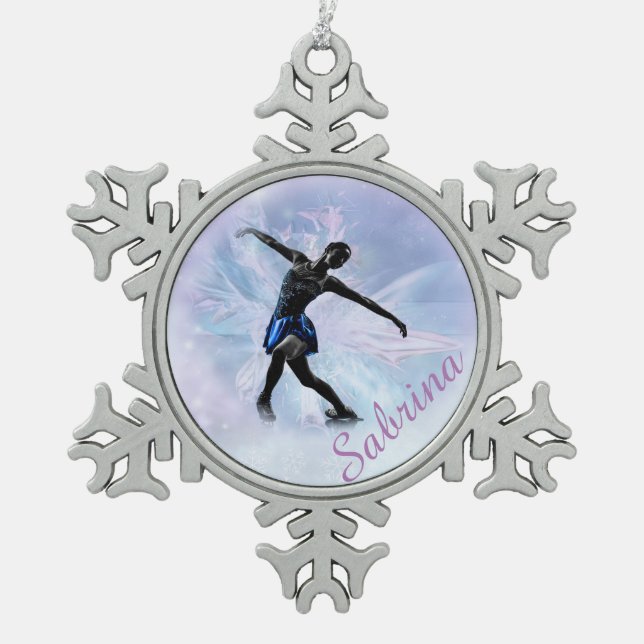 Ornement Flocon De Neige Princesse Snowflake Ornament de glace (Devant)