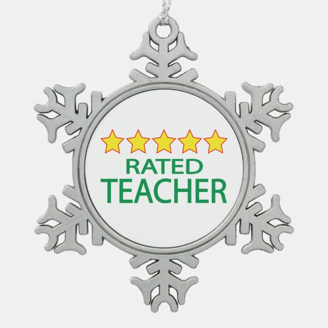 Ornement Flocon De Neige Professeur cinq étoiles (Devant)
