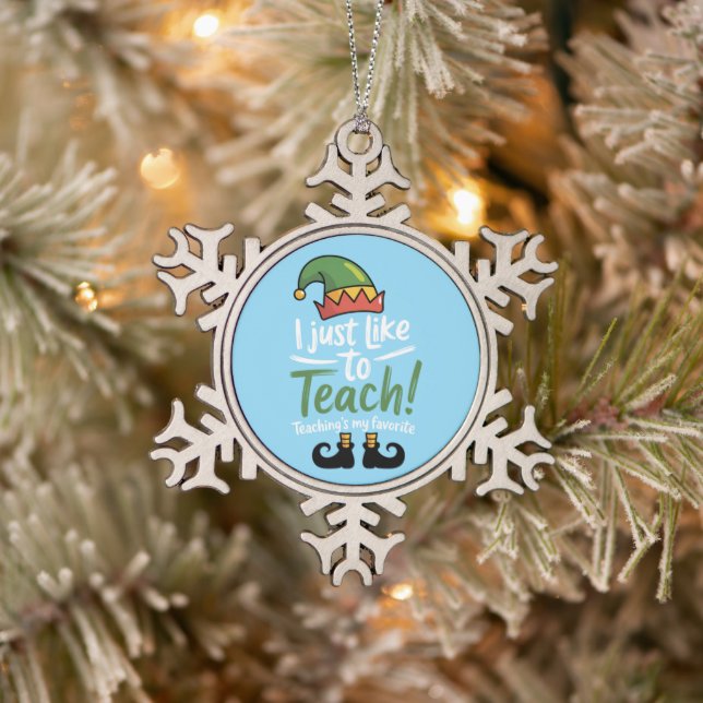 Ornement Flocon De Neige Professeur drôle Noël enseigner est mon préféré  (Arbre)