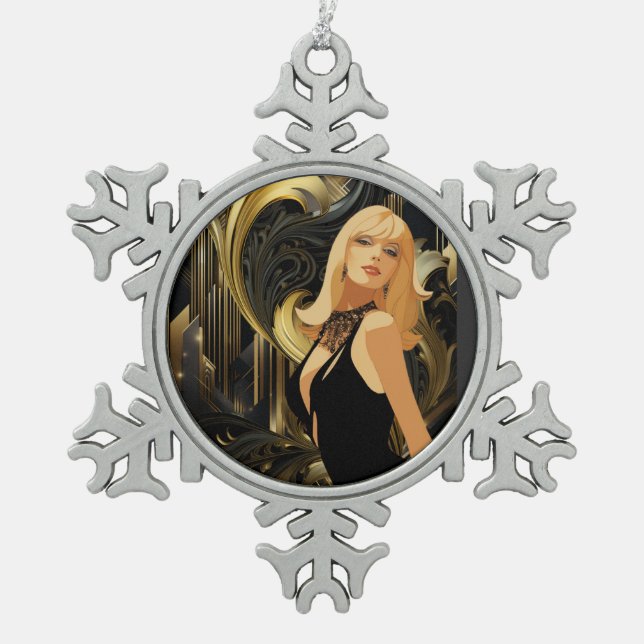 ORNEMENT FLOCON DE NEIGE PUISSANCE DE BEAUTÉ #3 (Devant)