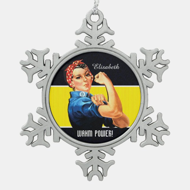 Ornement Flocon De Neige Puissance de WAHM ! - Maman de travail à la maison (Devant)