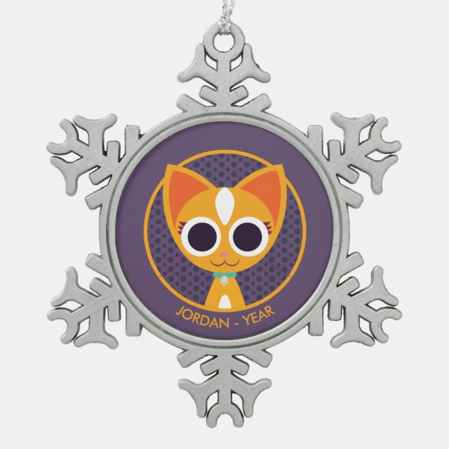 Ornement Flocon De Neige Purrl le chat (Devant)