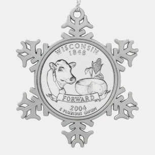 Ornement Flocon De Neige Quartier d'État du Wisconsin