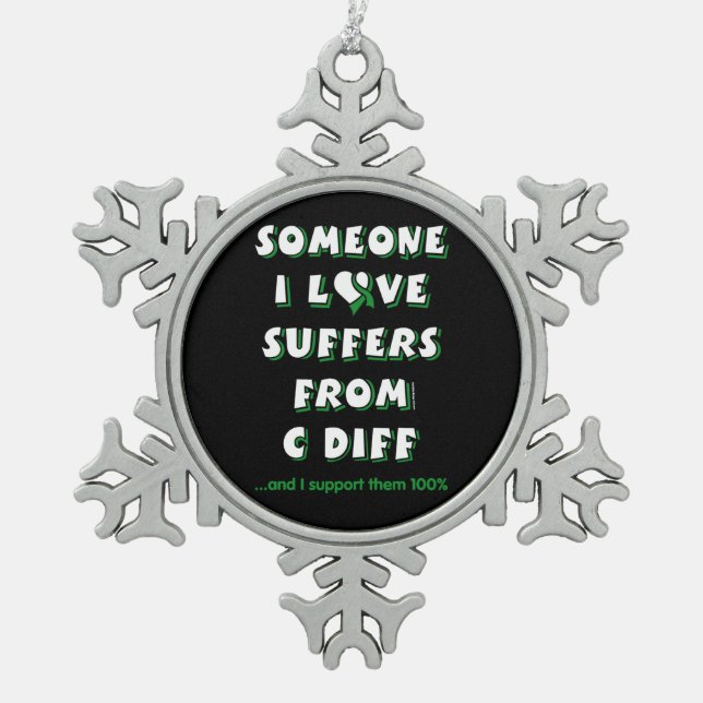 Ornement Flocon De Neige Quelqu'un que j'aime...C Diff Snowflake Pewter Noë (Devant)