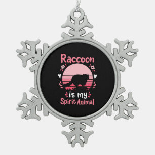 Ornement Flocon De Neige Raccoon Lover Raccoon Est Mon Esprit Animal
