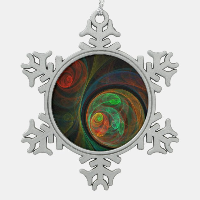 Ornement Flocon De Neige Reborn Green Art Abstrait (Devant)