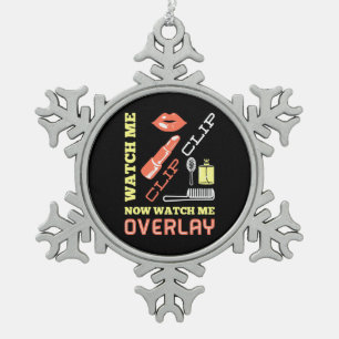 Ornement Flocon De Neige Regarder l'habillage de l'artiste des ongles