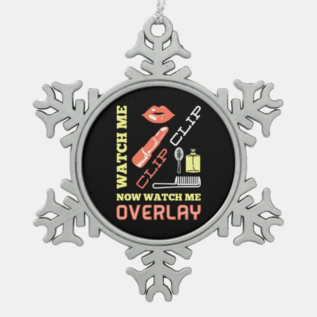 Ornement Flocon De Neige Regarder l'habillage de l'artiste des ongles (Devant)