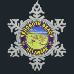 Ornement Flocon De Neige Rehoboth Beach Delaware Vintage voyage Vacances<br><div class="desc">Rehoboth Beach Delaware Vintage voyage Vacances</div>