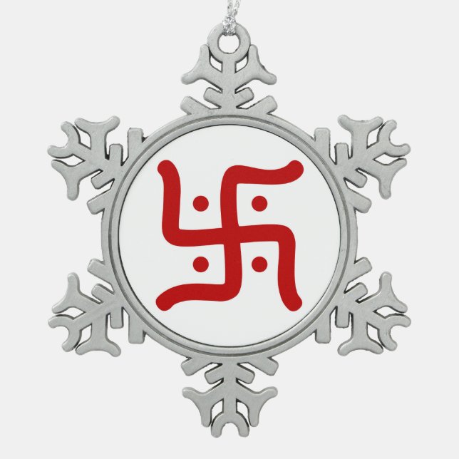 Ornement Flocon De Neige religion indoue traditionnelle indienne de symbole (Devant)