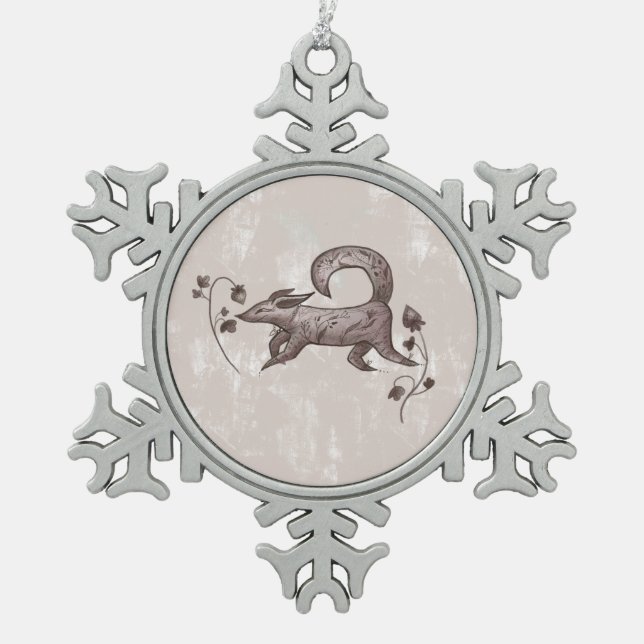 Ornement Flocon De Neige renard élégant (Devant)