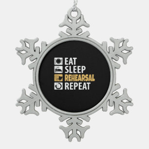 Ornement Flocon De Neige Répétition de la répétition du sommeil - Citations