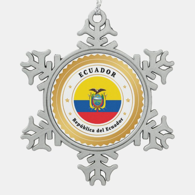 Ornement Flocon De Neige República del Ecuador (Devant)