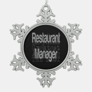 Ornement Flocon De Neige Restaurant Manager Extraordinaire