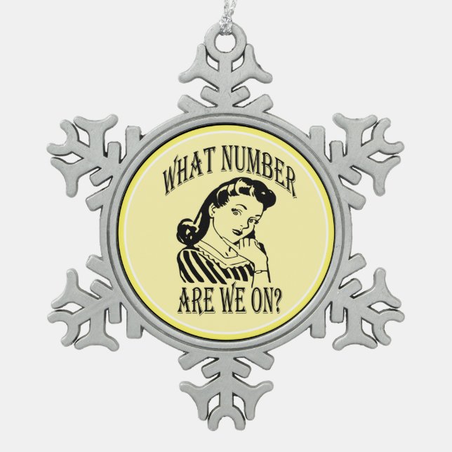 Ornement Flocon De Neige Rétro joueur drôle de Bunco (Devant)