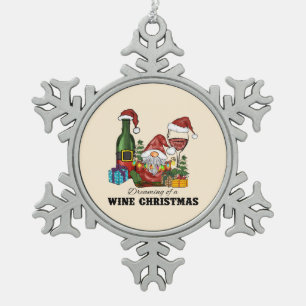 Ornement Flocon De Neige Rêver d'un Noël de vin