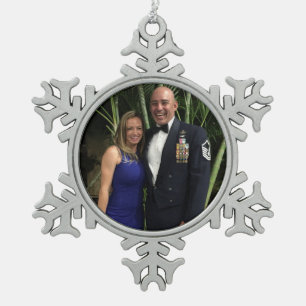 Ornement Flocon De Neige Ricks Modèle photo de famille