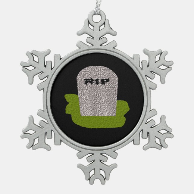 Ornement Flocon De Neige RIP Tombstone Orament (Devant)