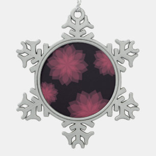 Ornement Flocon De Neige Rose, cool, tendance, abstraction de fleurs modern