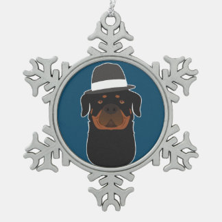 Ornement Flocon De Neige Rottweiler